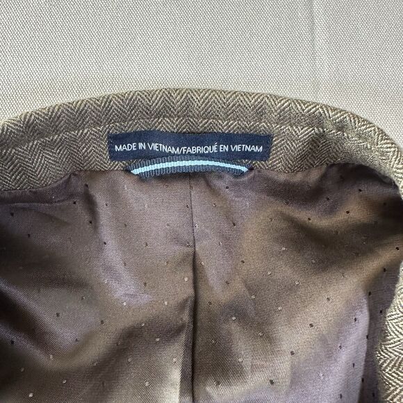 Tommy Hilfiger Men's Tweed Sport Coat Blazer Houndstooth Brown 50R - Picture 2 of 6